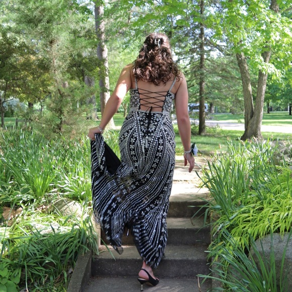 Jovani Dresses & Skirts - Jovani sequin lace back prom dress